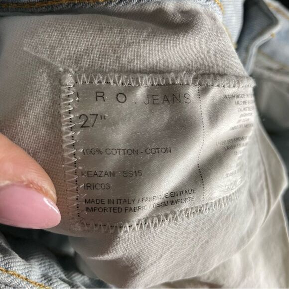 Revolve IRO Jeans Keazan Distressed Skinny Boyfriend Jeans  Light Wash- Size 27 - Picture 6 of 9